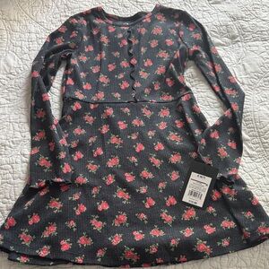 Cat & Jack Black Floral Kids Dress